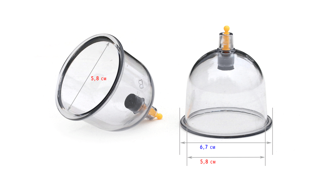 Ventouse de plastique moyenne – 5,8 cm (2 1/4 PO) – PhysioCups